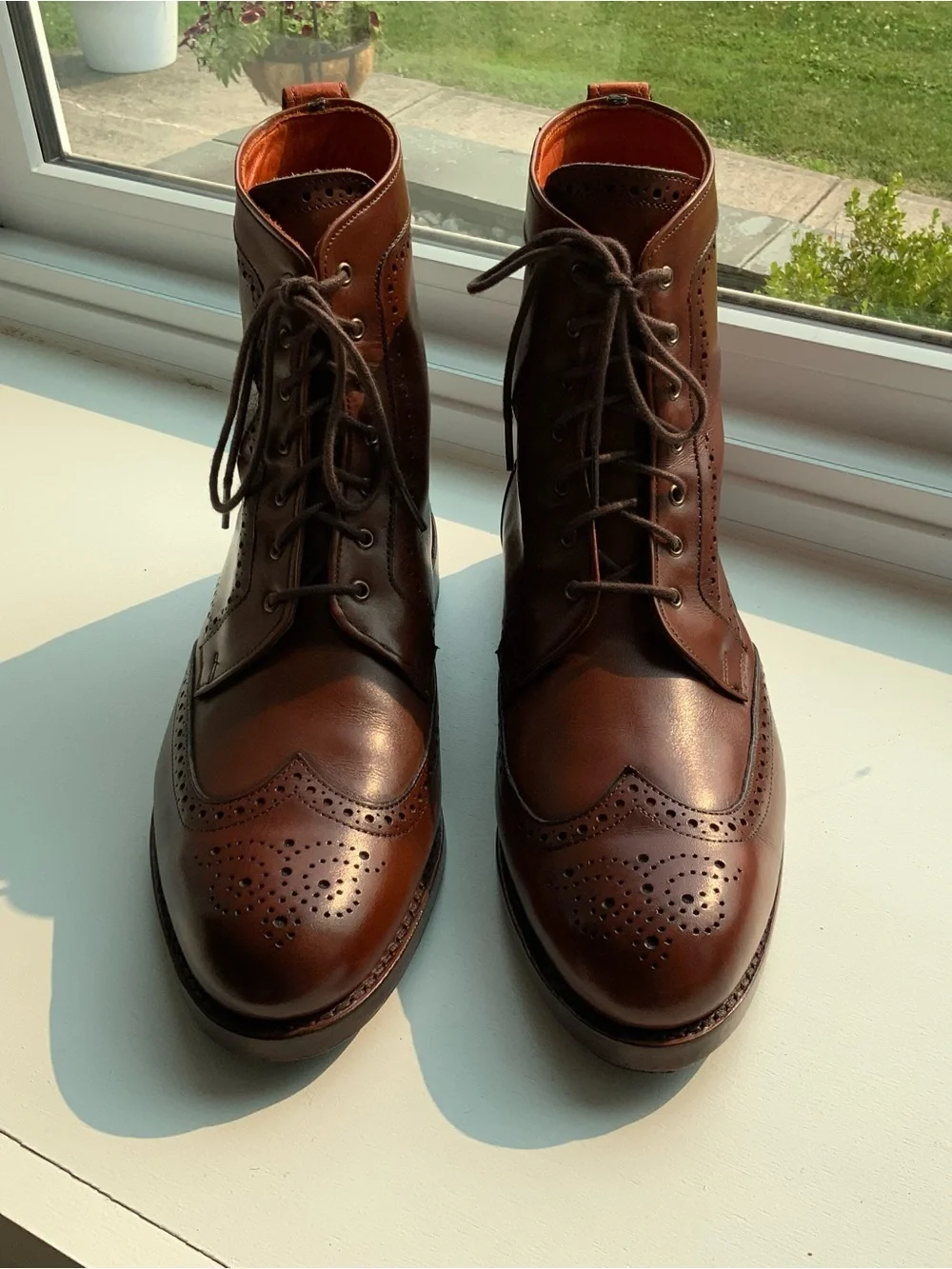 Allen Edmonds Dalton Wingtip Boots  Color: Chili